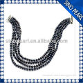 AA 5-6MM Factory Multistrands Black Pearl Necklace Costume Jewelry PN053
